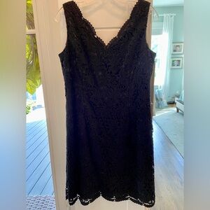 Ann Taylor black lace dress. Size 10
